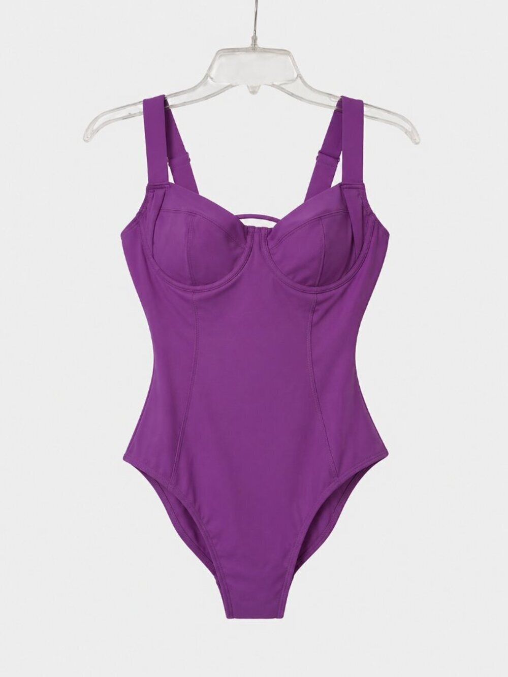 TA3 Womens Lifty Swimsuit XS Short D/DD Orchid Open Back Corset Cinch Waist